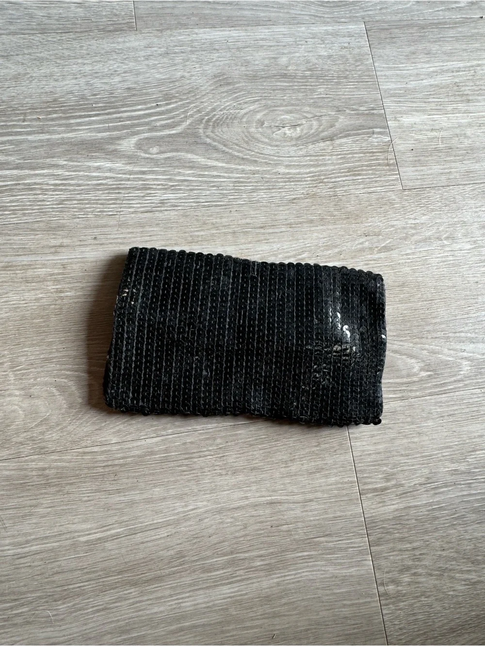 Vintage Norell black sequin evening clutch handbag